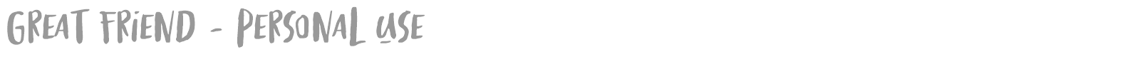 Great Friend font preview
